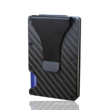 Custom Slim Carbon  Fiber Credit Card Holder Wallet Clip